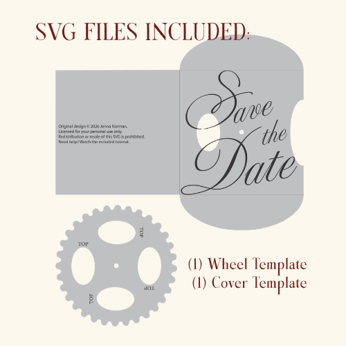 DIY wedding invitation for cricut SVG template