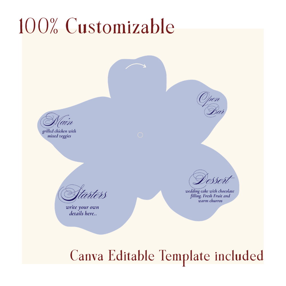 Rotating Wedding Invitation Flower Template