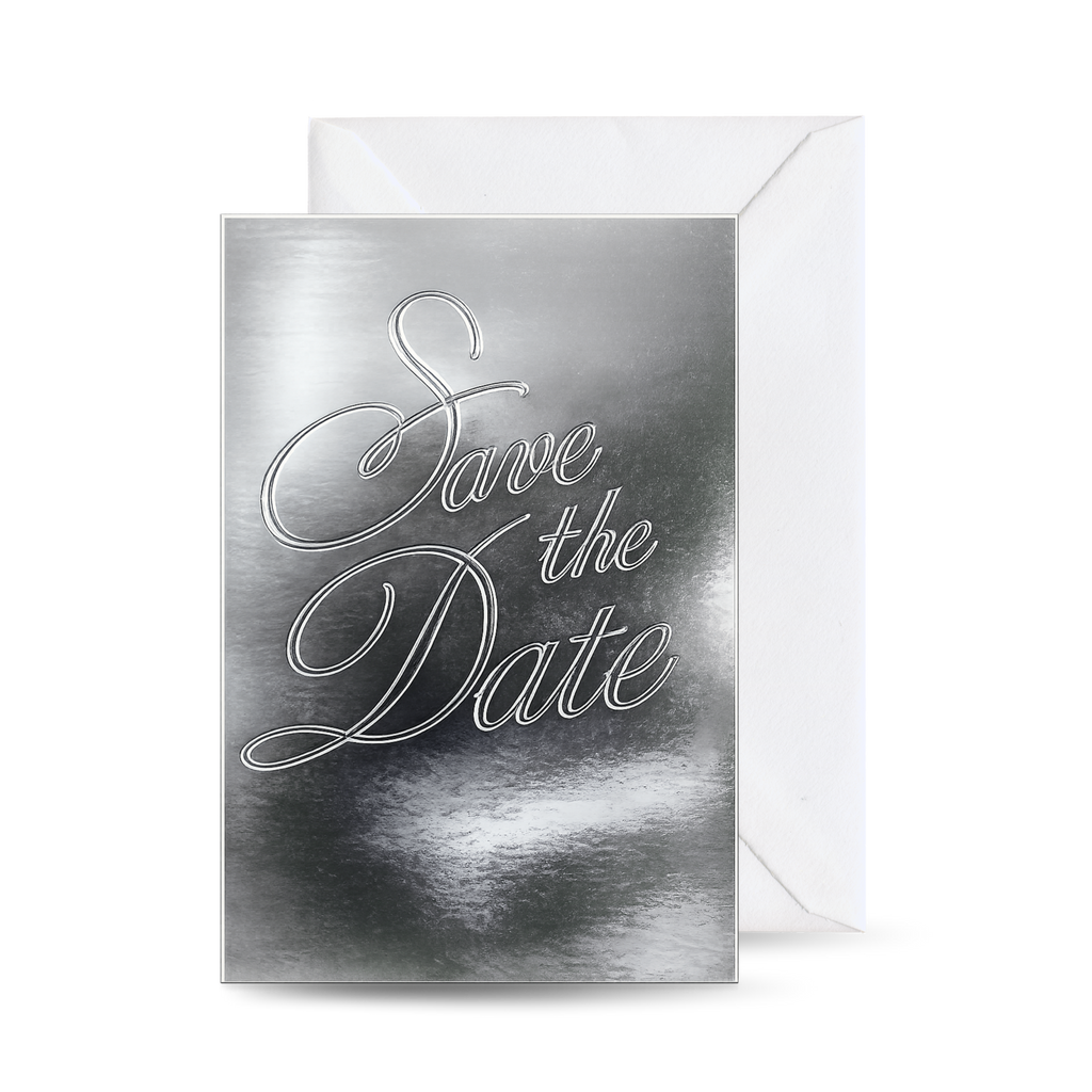 Mirror Silver Save the Date Digital Download