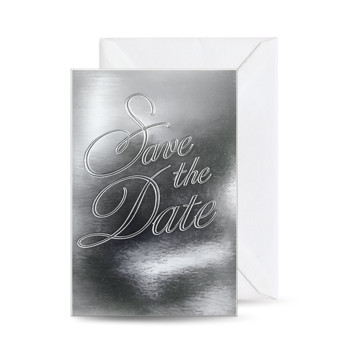 Mirror Silver Save the Date Digital Download