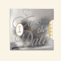Metallic Save The Date Wedding Invitation Interactive Modern Cool Bride Card