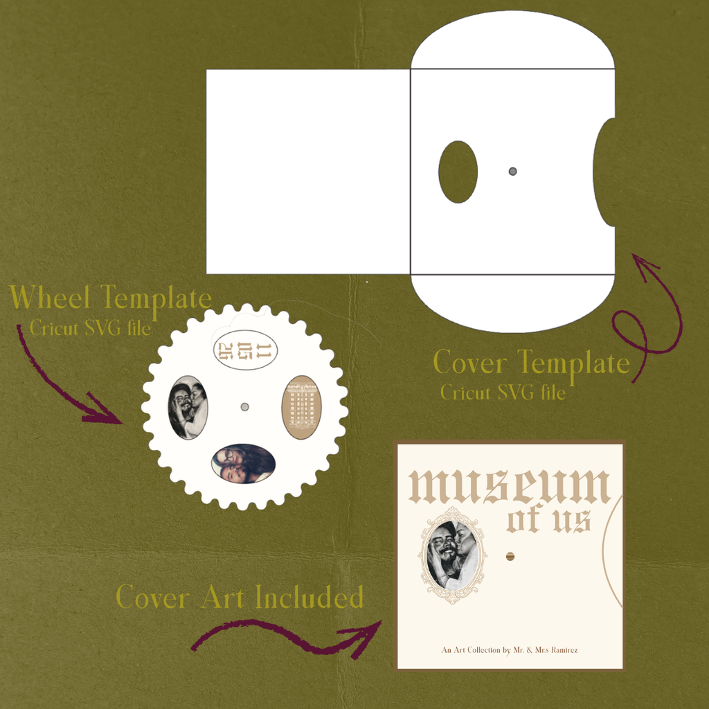 Rotating Museum Collection Save the Date volvelle