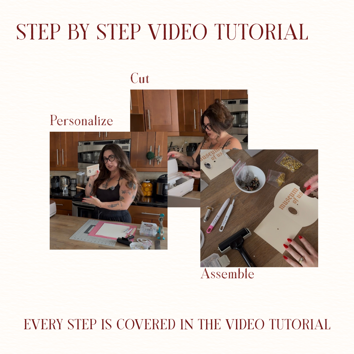DIY wedding invitation and save the date step by step video tutorial