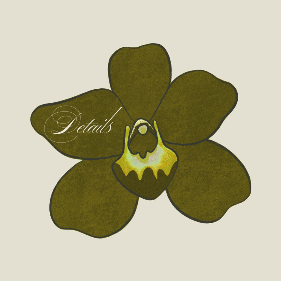 A rotating wedding menu - watercolor orchid sage green