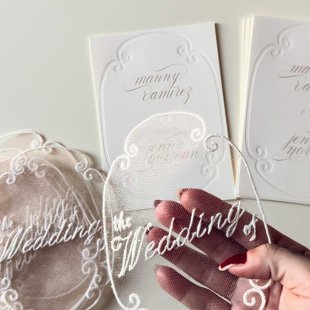 Custom Embroidered Wedding Invitations | Handmade Stationery