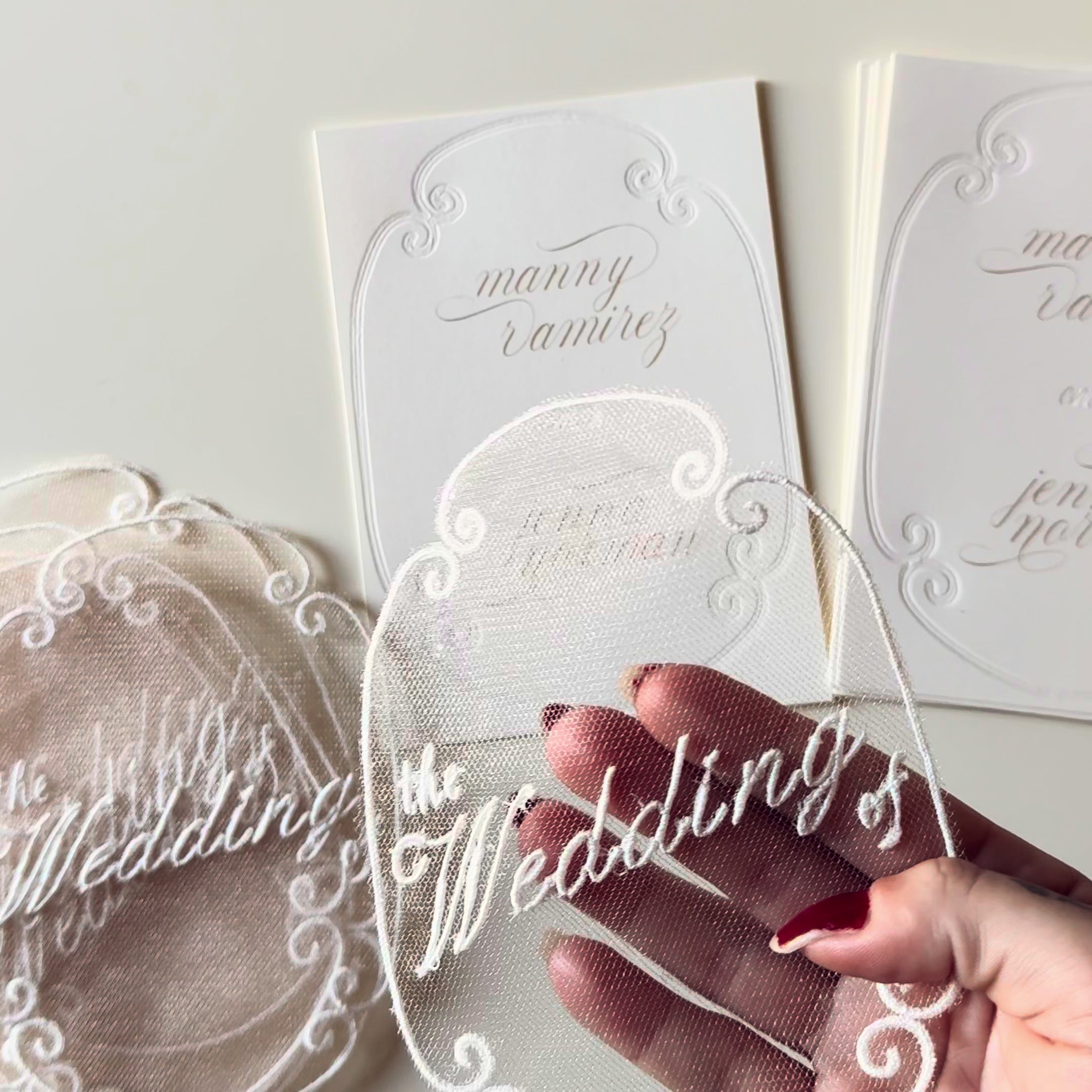 Custom Embroidered Wedding Invitations | Handmade Stationery